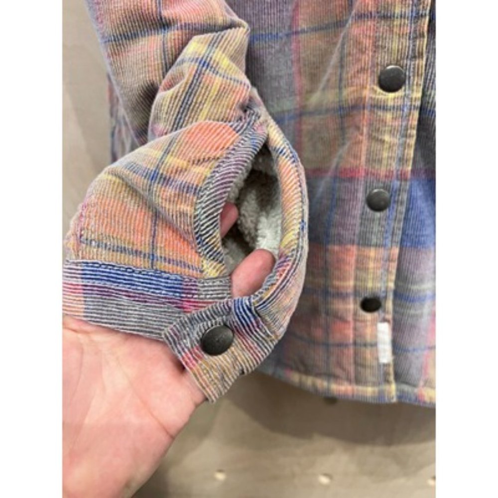 Soho Threads Multicolor Button Up Corduroy Plaid … - image 3